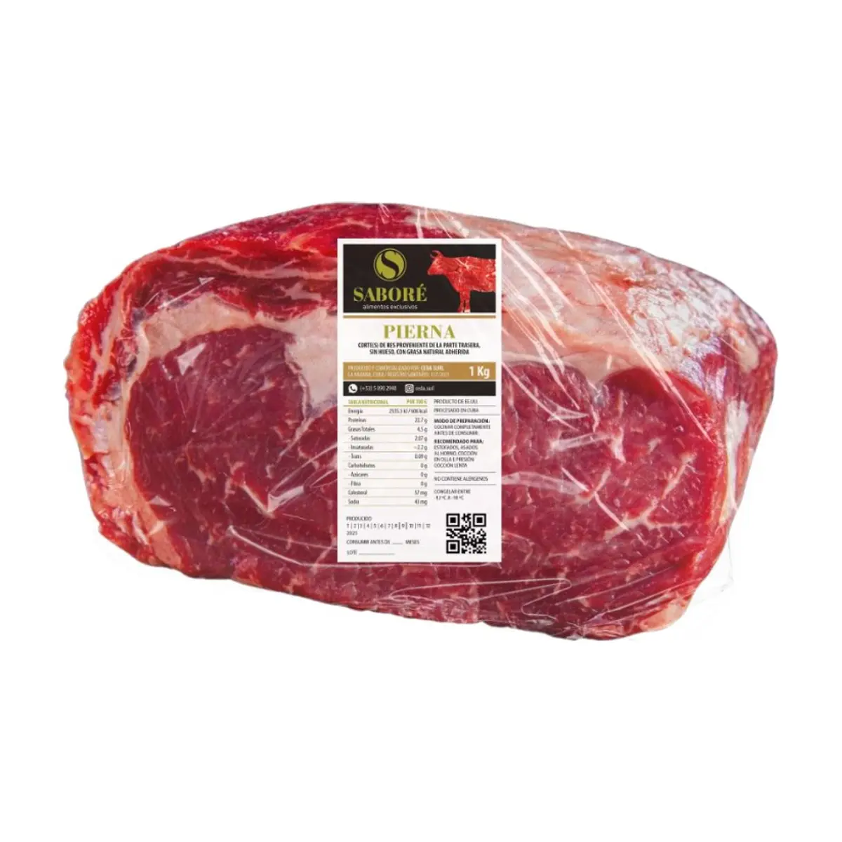 Pierna de res deshuesada Saboré (1 kg / 2.2 lb)