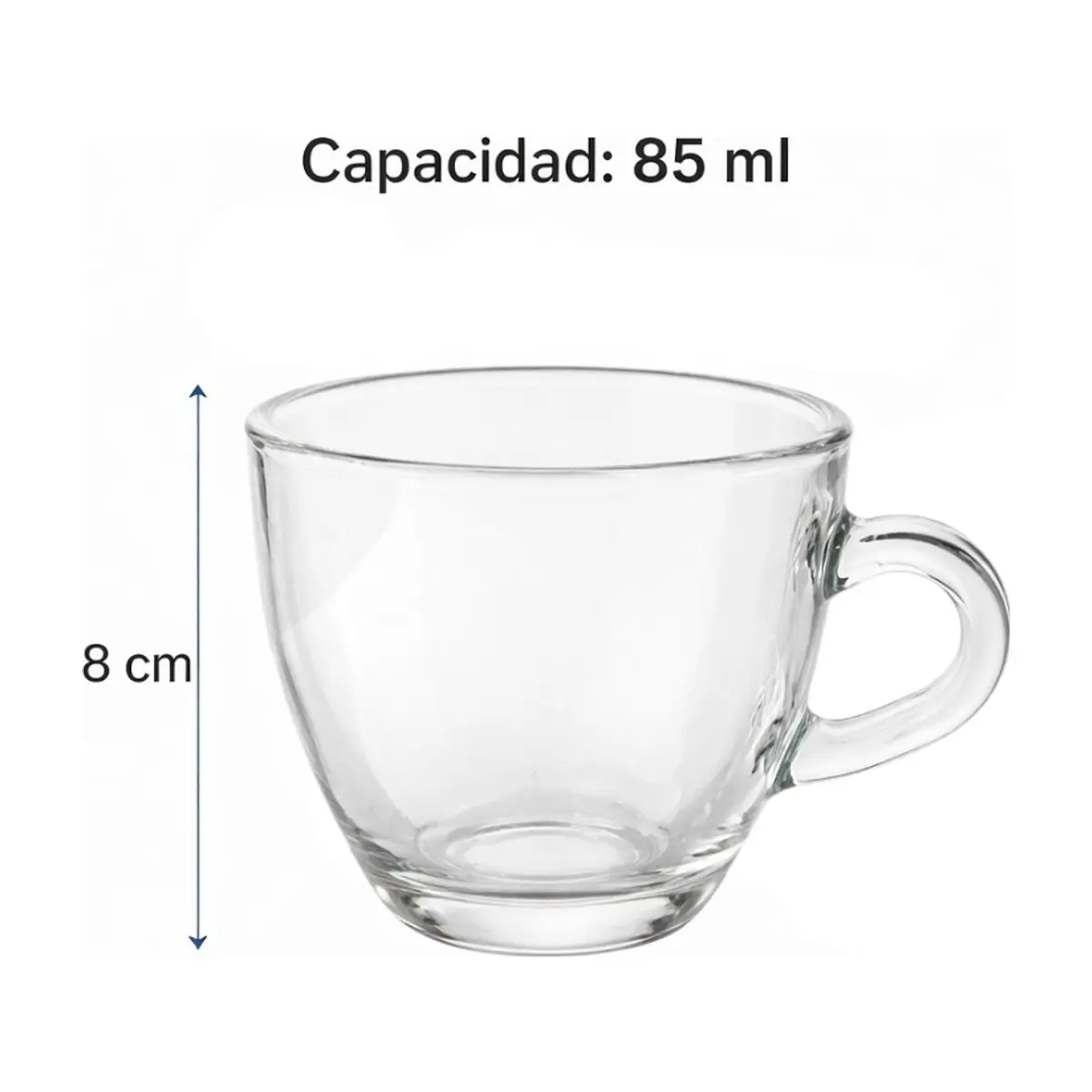 Juego de tazas cristal con asa Alessandro (6 U) - Thumbnail 2