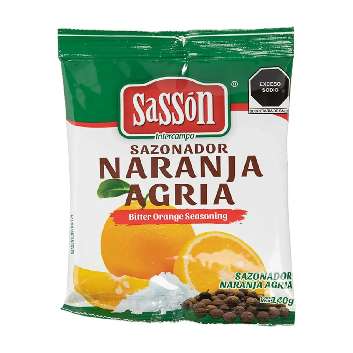 Sazonador naranja agria Sassón (140 g / 4.9 oz)