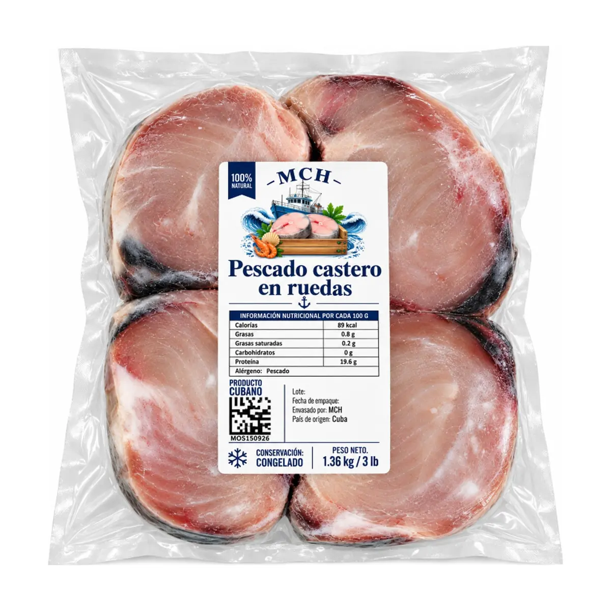 Pescado castero en ruedas MCH (1.36 kg / 3 lb)