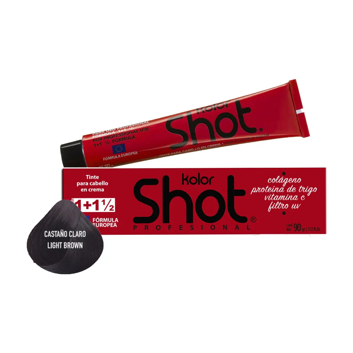 Tinte para el cabello en crema No.5 castaño claro Kolor Shot (90 g / 3.17 oz)