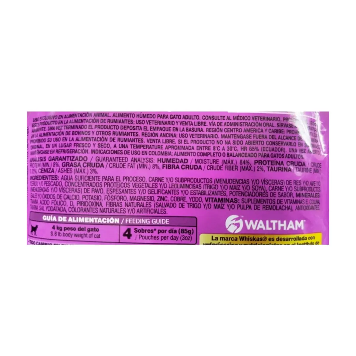 Alimento para gatos adulto sabor a pollo Whiskas (85 g / 2.99 oz) - Thumbnail 3