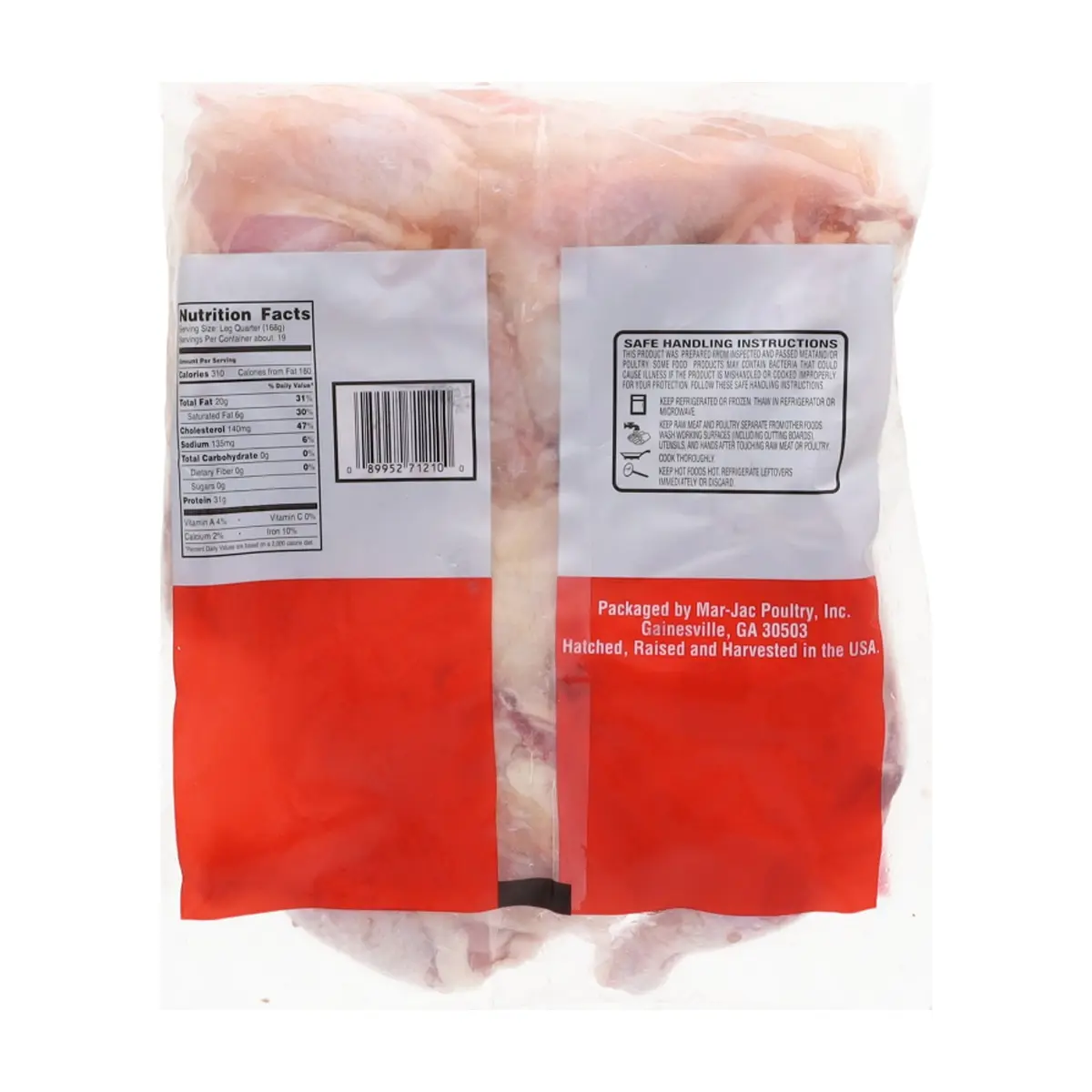 Cuartos traseros de pollo Mar Jac (4.54 kg / 10 lb) - Thumbnail 2