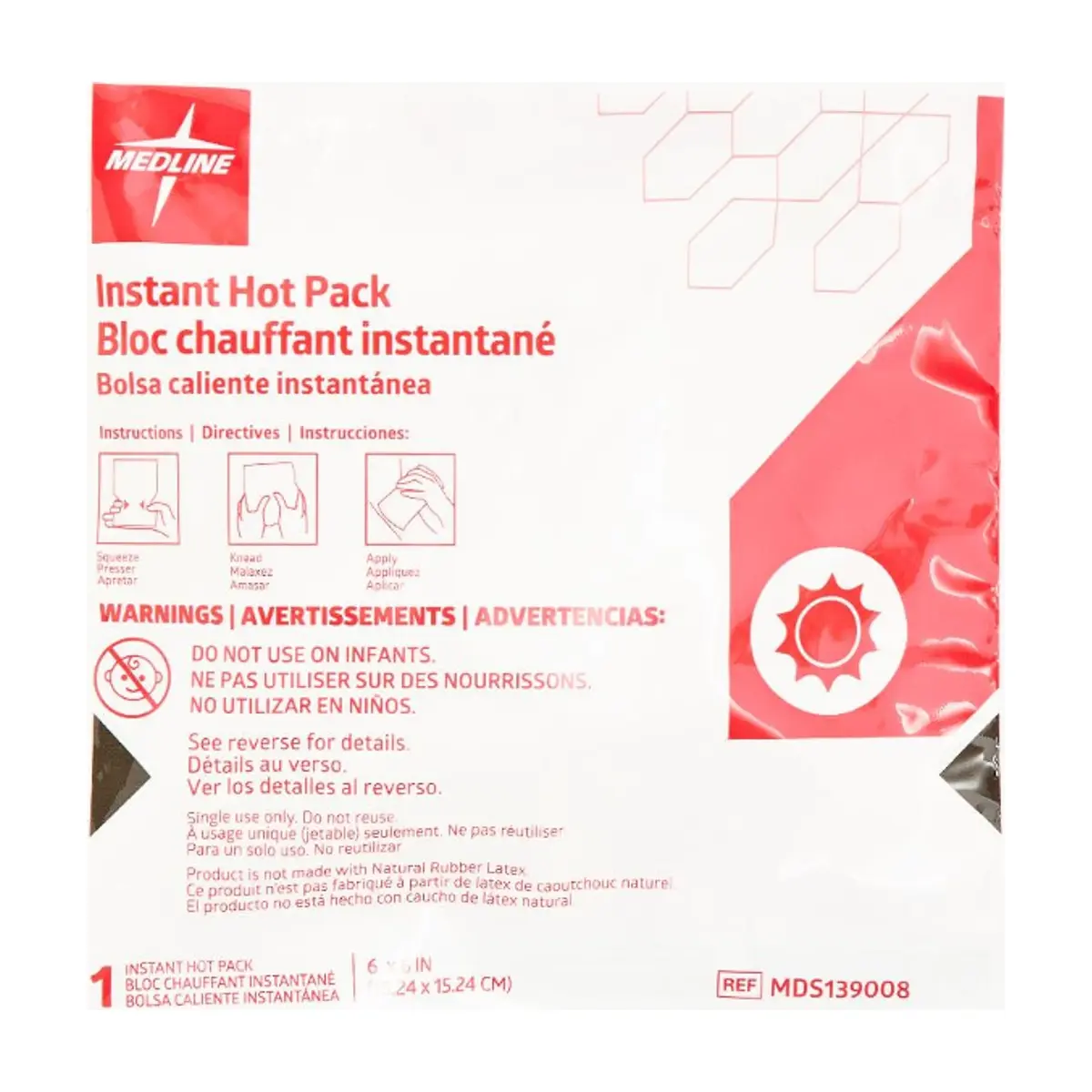 Bolsa caliente instantánea 15.24 cm x 15.24 cm Medline - Thumbnail 3