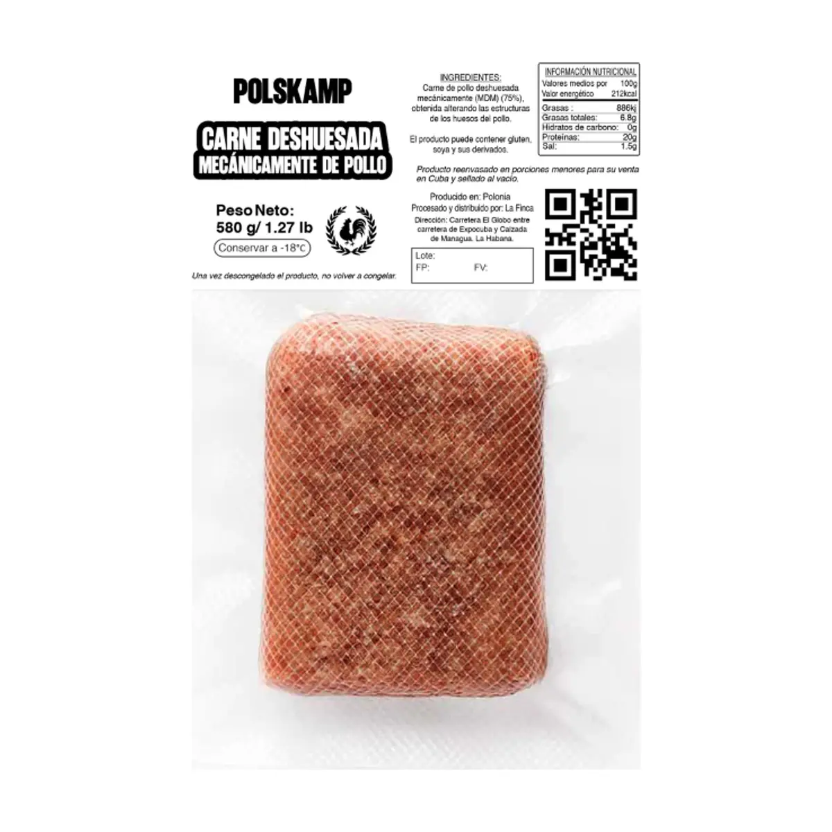 Carne deshuesada mecánicamente de pollo polskamp La Finca (500 g / 1.1 lb) - Thumbnail 2