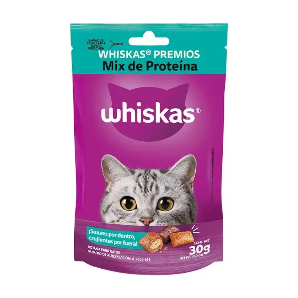 Botana premios para gatos mix de proteína Whiskas (30 g / 1.05 oz) - Miniatura 1