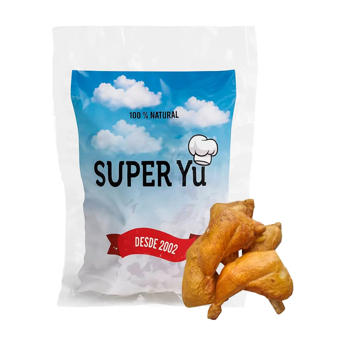 Cuartos de muslo de pollo ahumados Super Yu (2 kg / 4.4 lb)