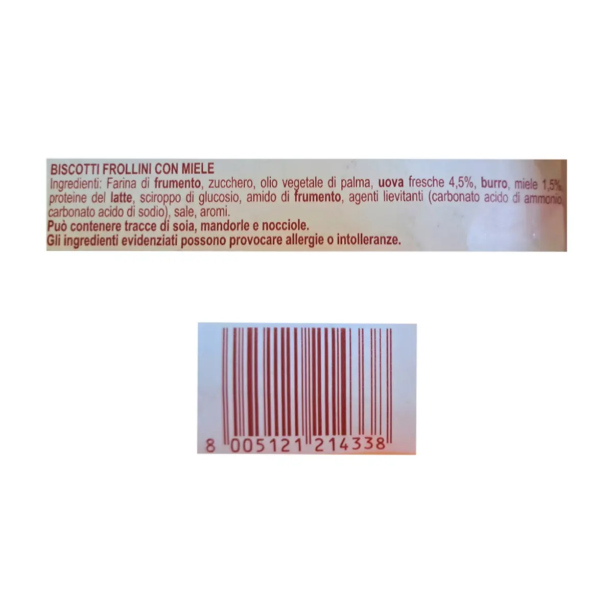 Galletas con sabor a miel campetti Divella (400 g / 14.11 oz) - Thumbnail 2