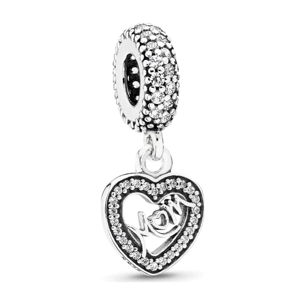 Charm colgante de plata S925 estilo Pandora del fondo de mi corazón