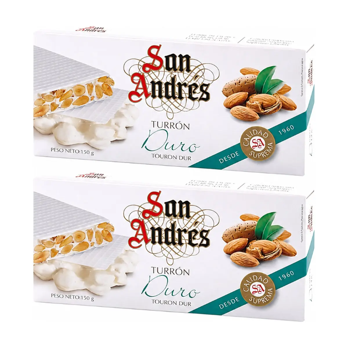 Combo: Turrón duro de almendras San Andrés ( 2 x 150 g / 5.29 oz)