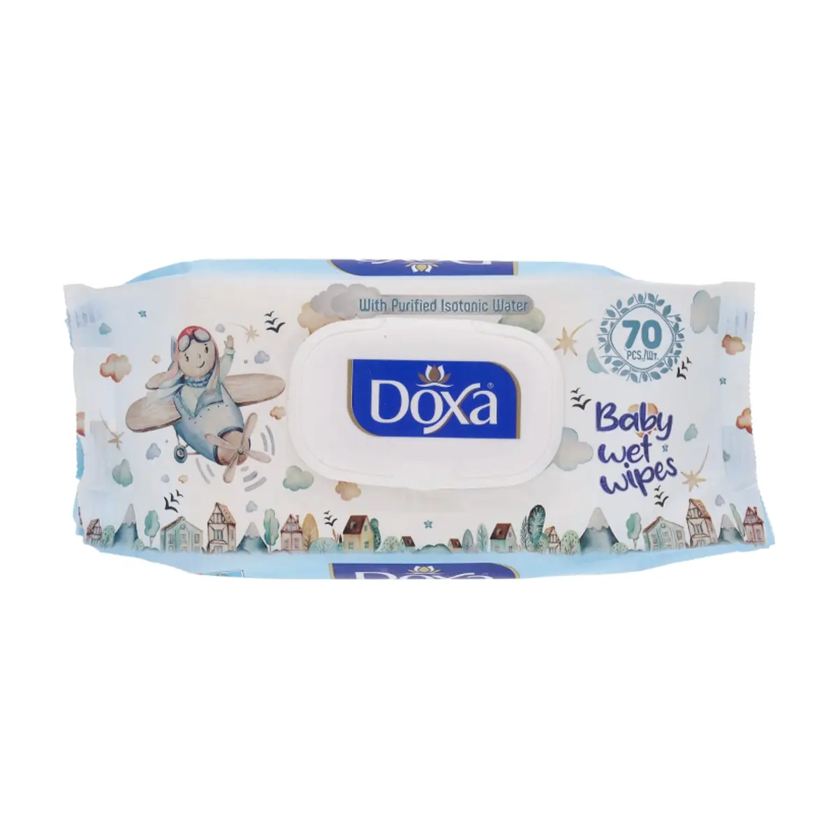 Toallitas húmedas con agua isotónica purificada Doxa (70 U)