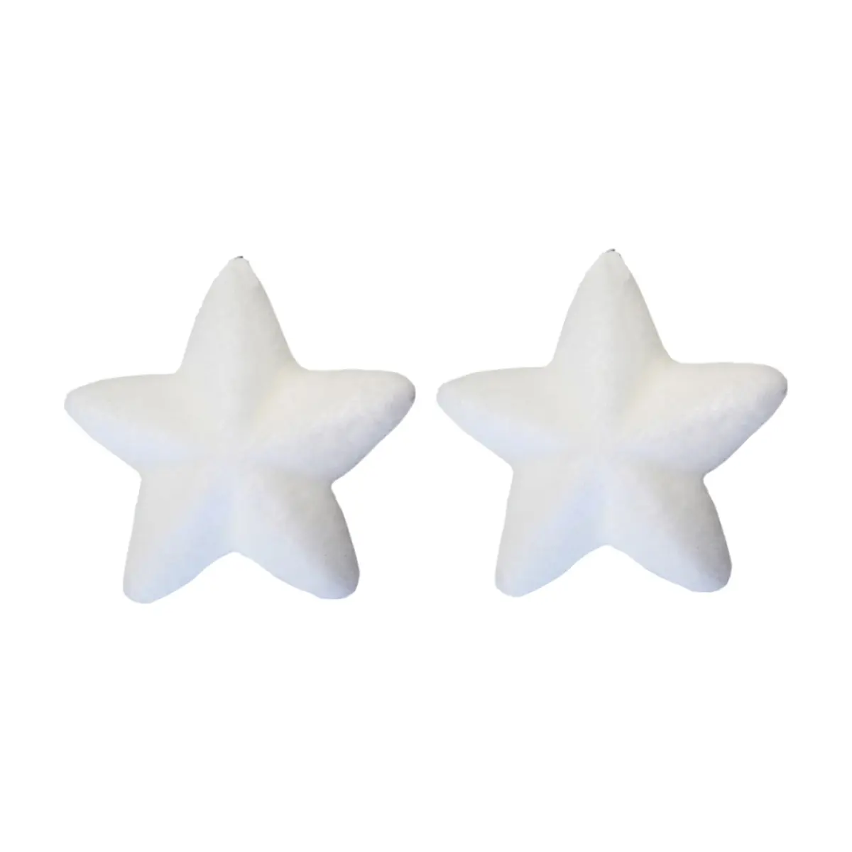 Estrellas blancas de poliéster de 12 cm (2 U)