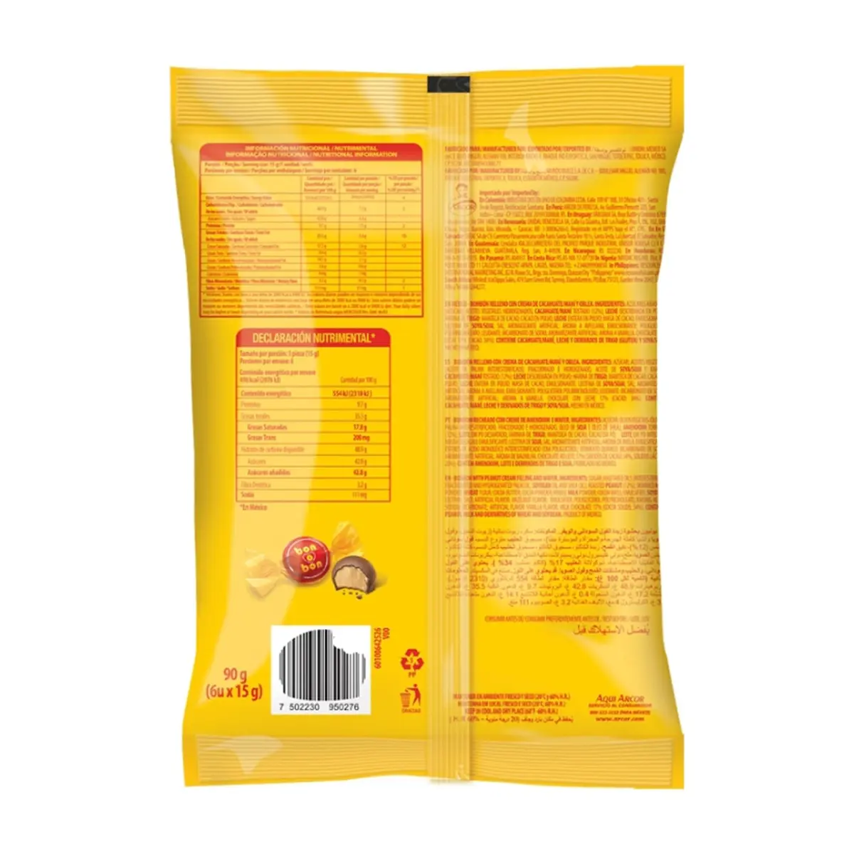 Bombón relleno con crema de cacahuate y oblea Bon o Bon (90 g / 3.1 oz) - Thumbnail 6