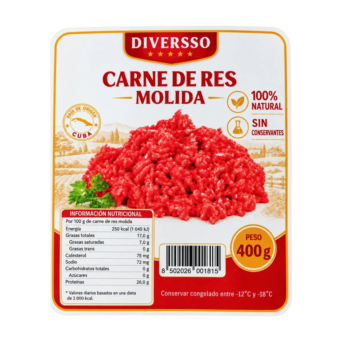 Carne de res molida al vacío Diversso (400 g / 14.11 oz) - Miniatura 4