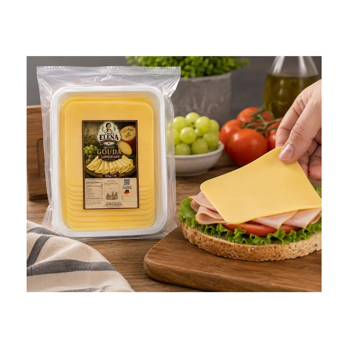 Queso gouda lasqueado Doña Elena (454 g / 1 lb) - Miniatura 3