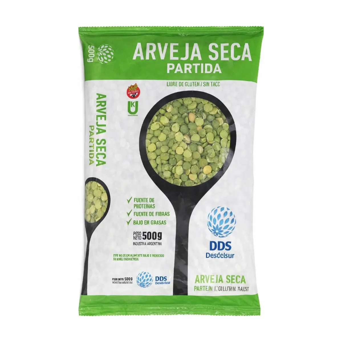 Chícharos verdes partidos DDS Desdelsur (500 g / 1.10 lb) - Thumbnail 6