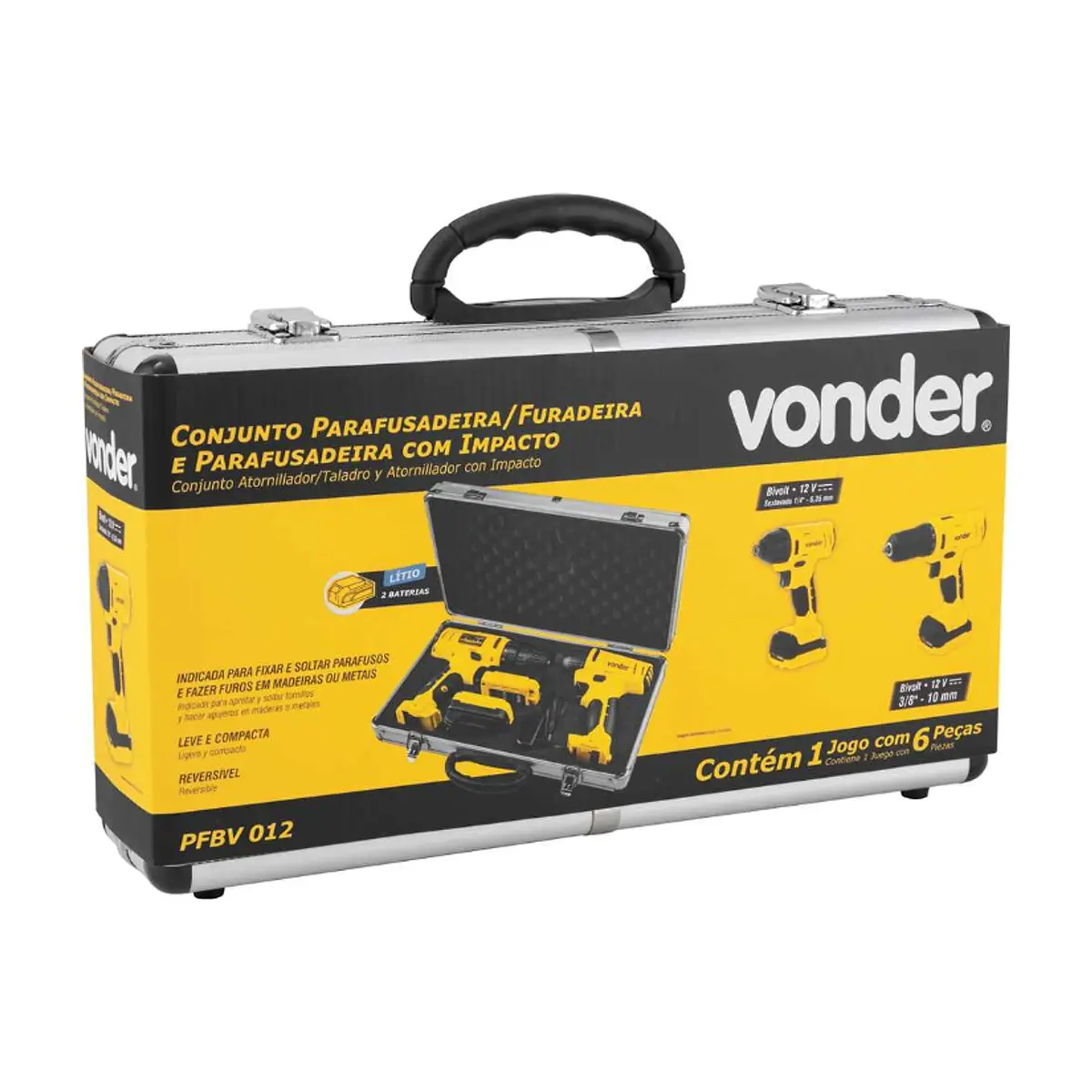 Taladro atornillador a batería con impacto PFBV012 Vonder - Thumbnail 2