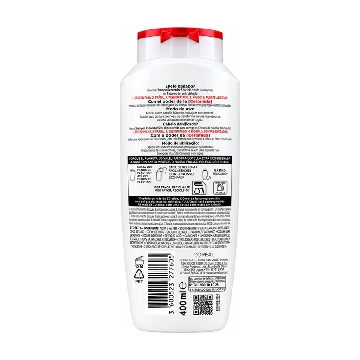 Champú Reparador Elvive Total Repair 5 de L'Oréal Paris (400 ml) - Thumbnail 2