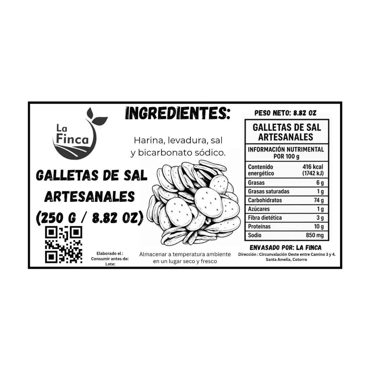 Galletas de sal artesanales La Finca (250 g / 8.82 oz) - Thumbnail 3