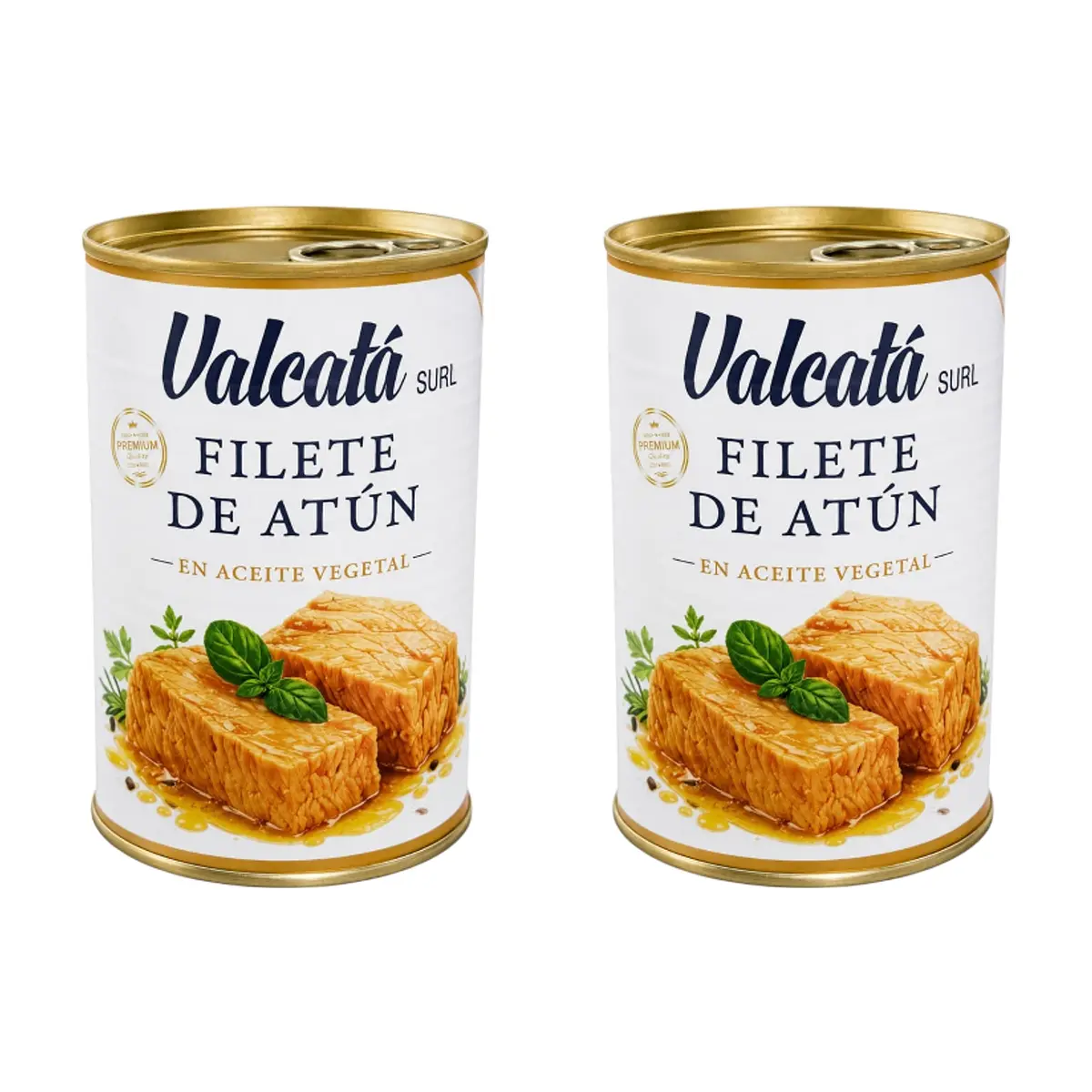Filete de atún en aceite vegetal Valcatá SURL (2 x 400 g / 14.11 oz)