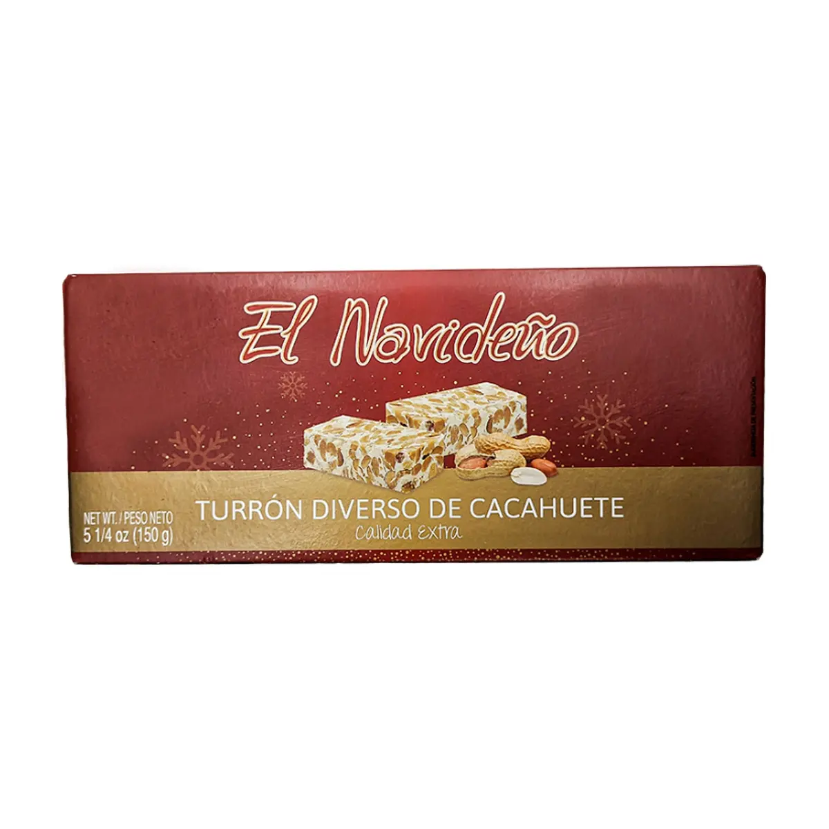 Turrón diverso de cacahuete -duro- El Navideño (150 g / 5.29 oz) - Miniatura 2