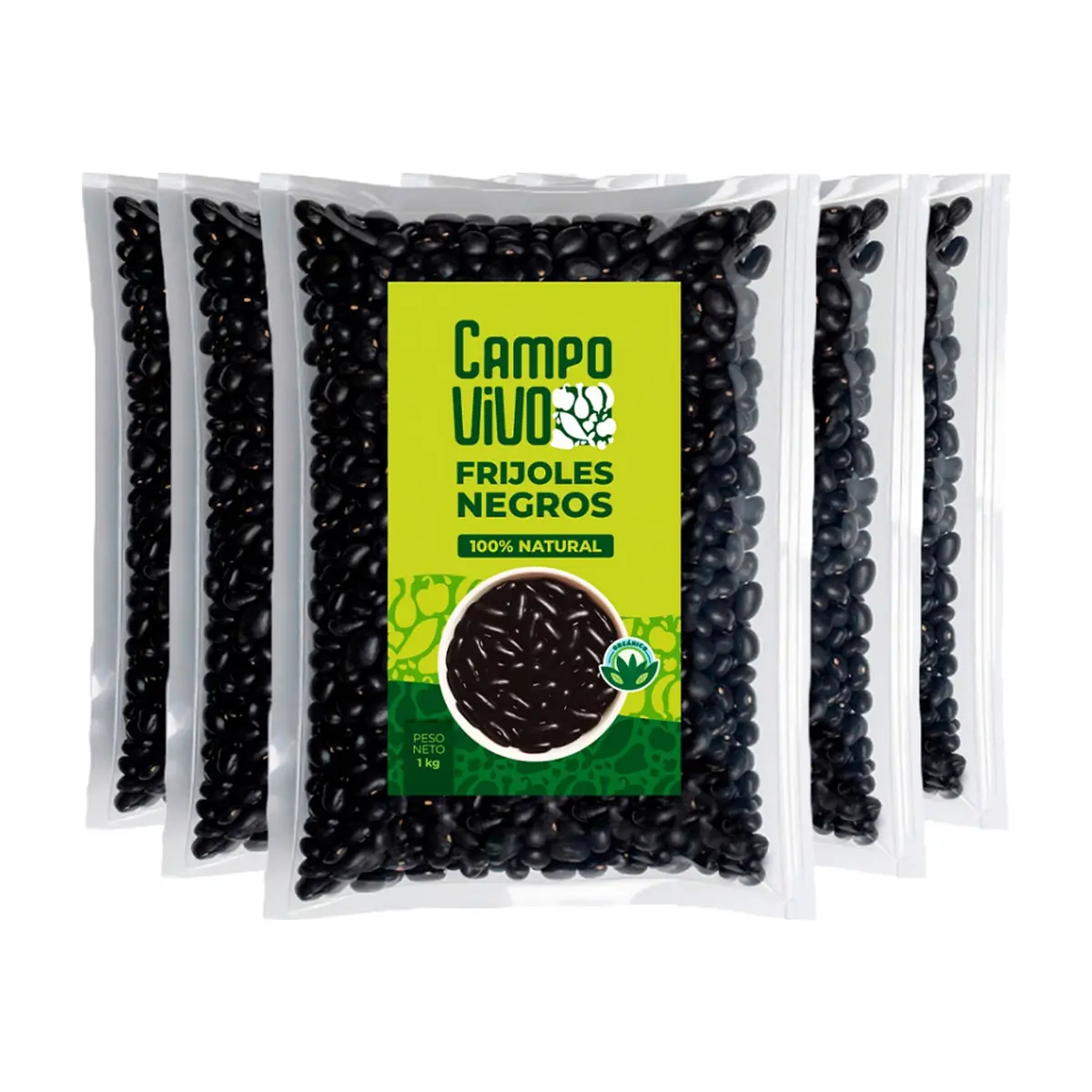 Frijoles negros Campo Vivo (5 x 1 kg / 2.2 lb)