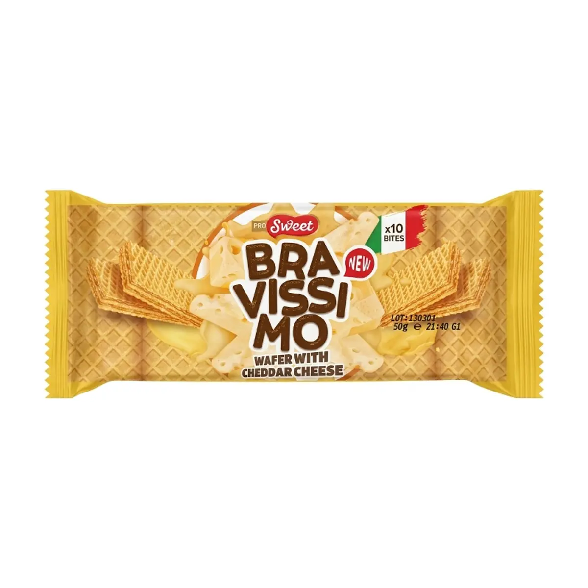 Sorbetos sabor Queso Cheddar Bravissimo ProSweet (50 g / 1.76 oz) - Imagen 1