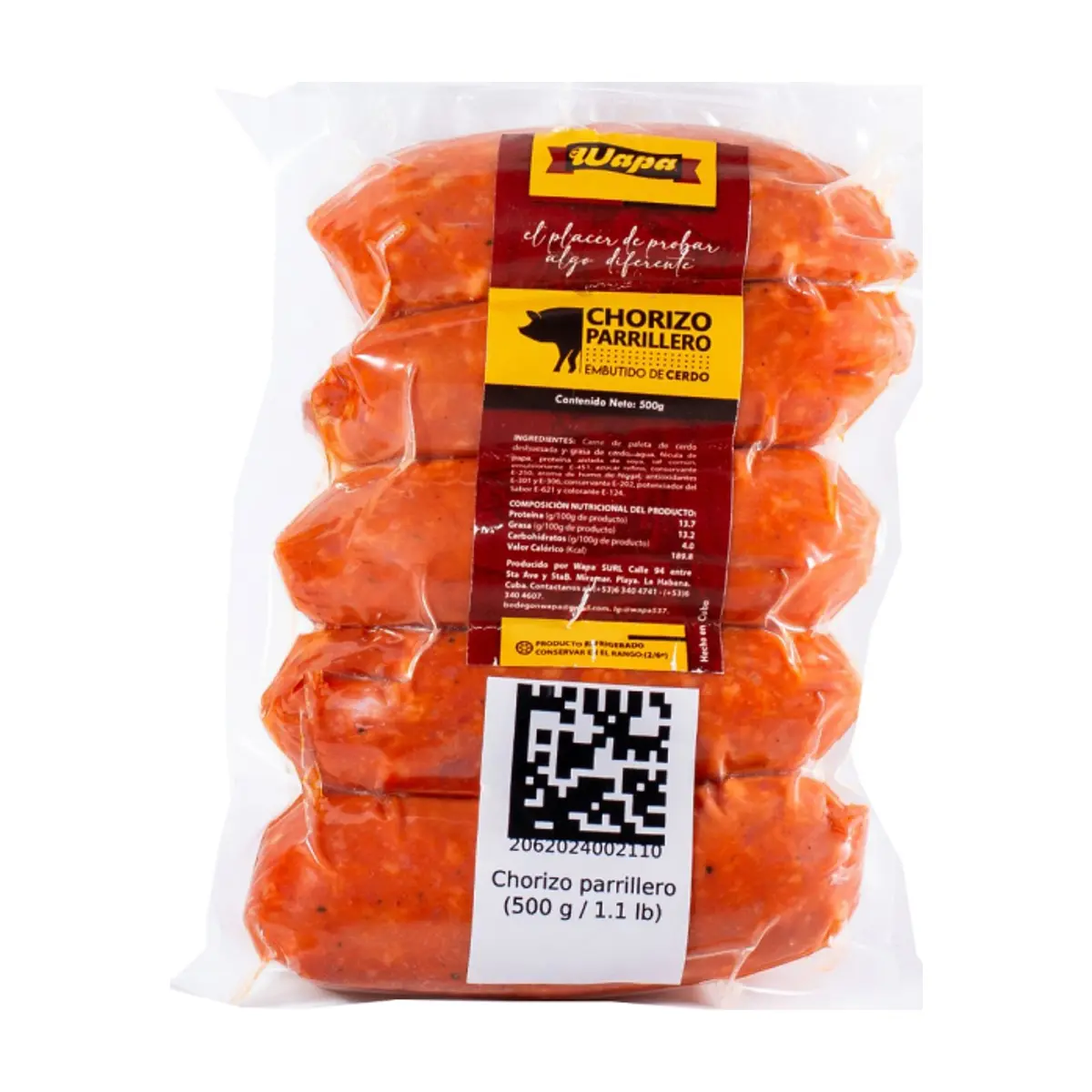 Chorizo parrillero Wapa (500 g / 1.1 lb)