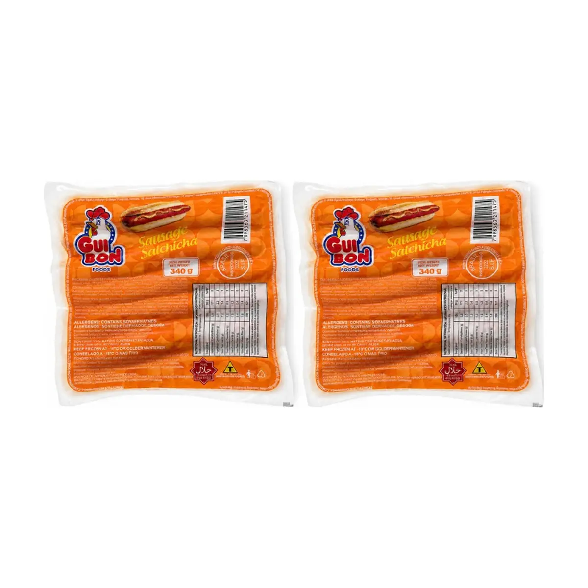 Salchichas de pollo Gui Bon Foods (2 x 340 g / 12 oz)