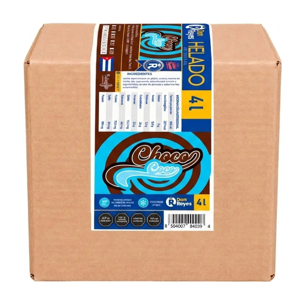Helado artesanal sabor choco - coco Don Reyes (4 L)