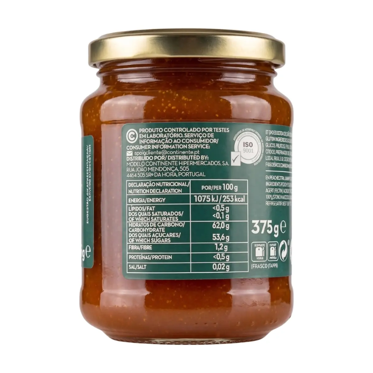Mermelada de melocotón extra Continente (375 g / 13.23 oz) - Thumbnail 2