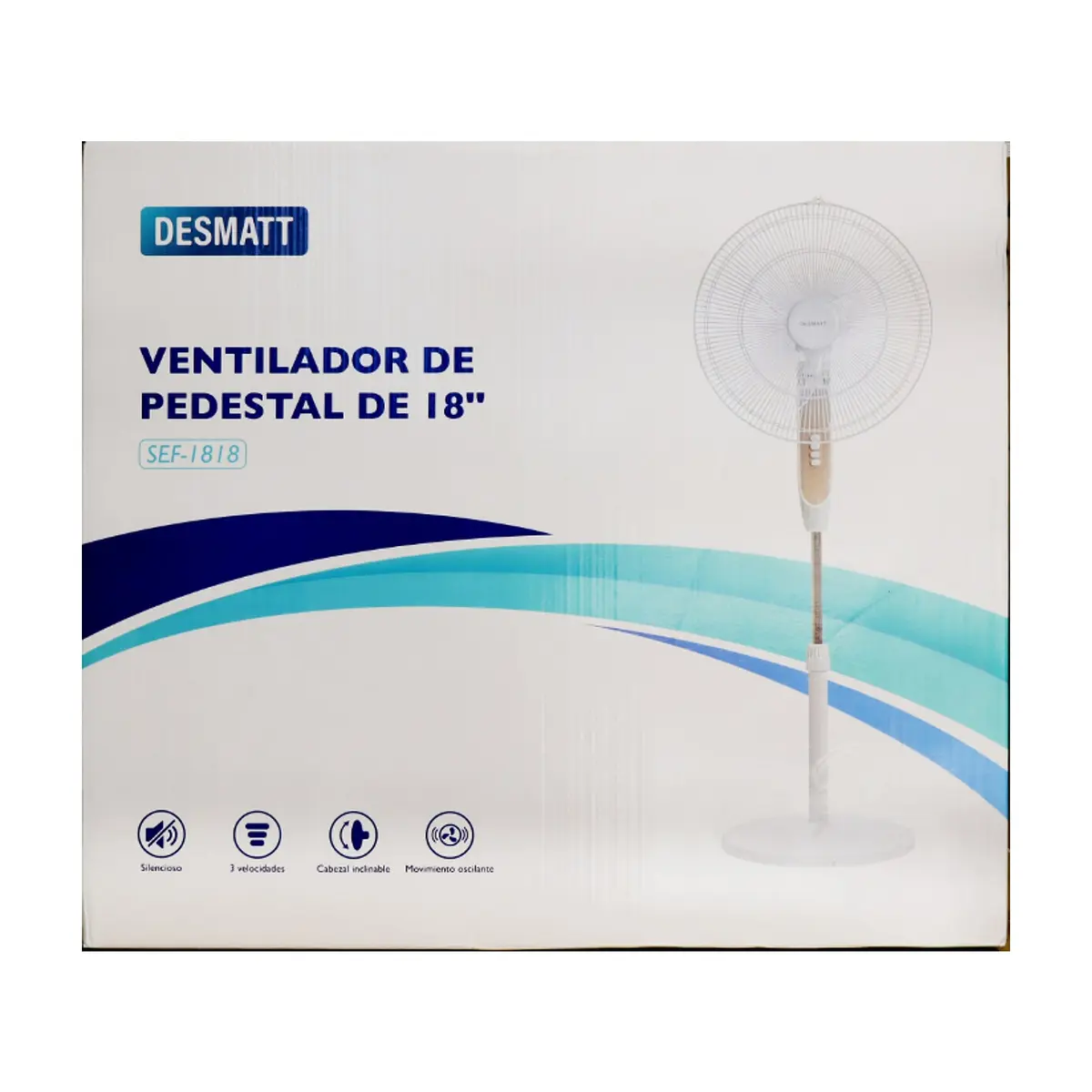 Ventilador de pedestal de 18" Desmatt SEF-1818 - Thumbnail 4