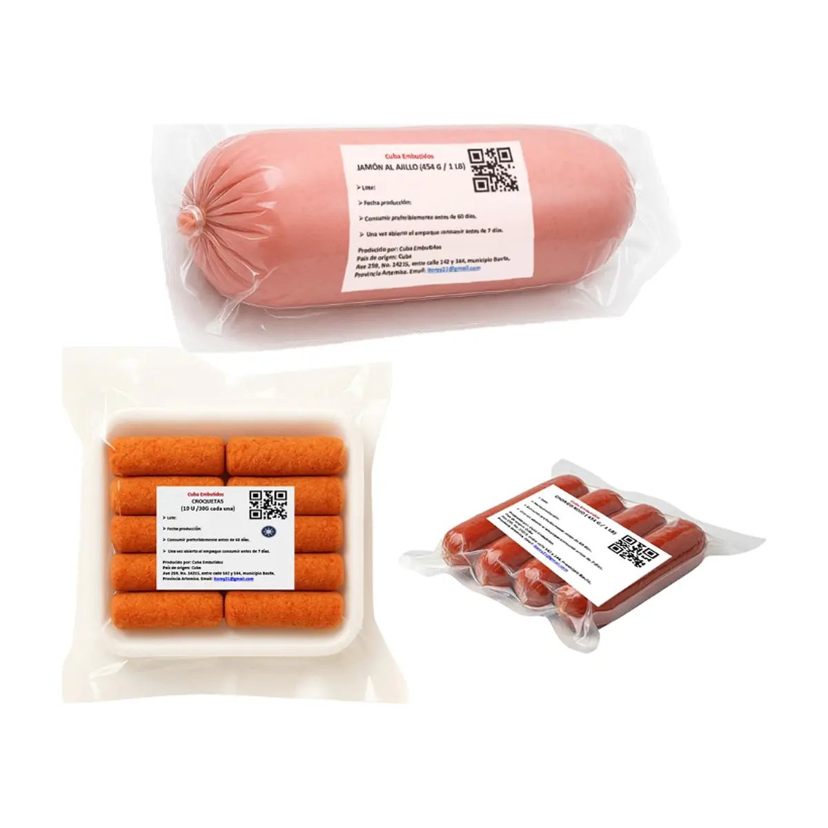 Chorizos rojos + jamón al ajillo + croquetas de jamon - Thumbnail 2