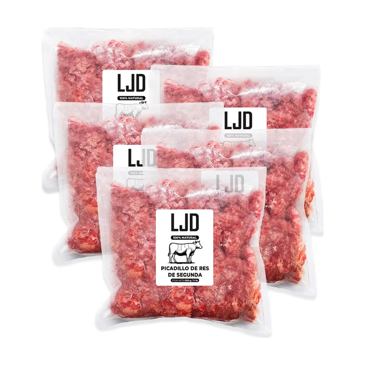 Picadillo de res de segunda LJD (5 x 500 g / 1.1 lb)