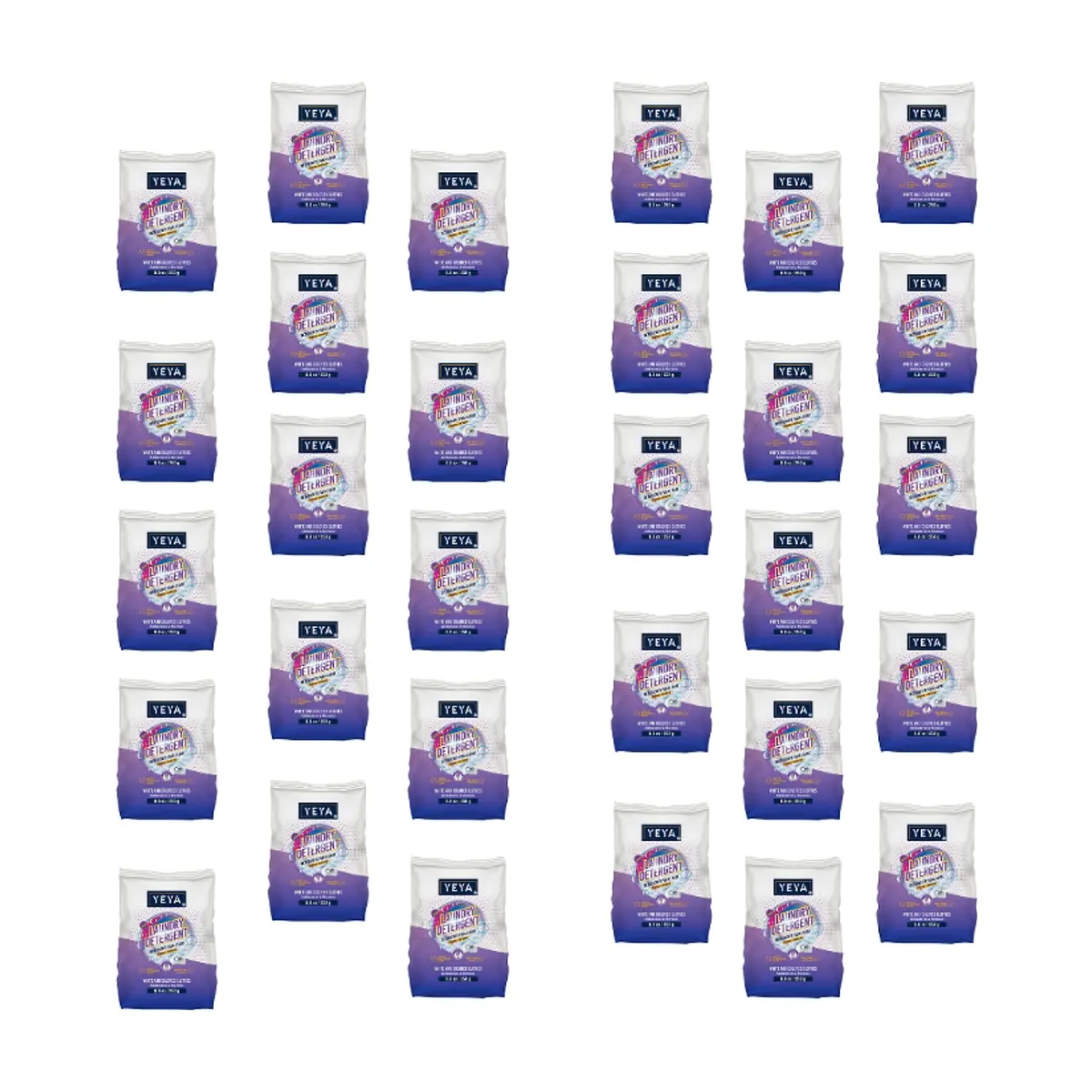 Detergente en polvo con aroma a lavanda YEYA (30 x 250 g / 8.8 oz)