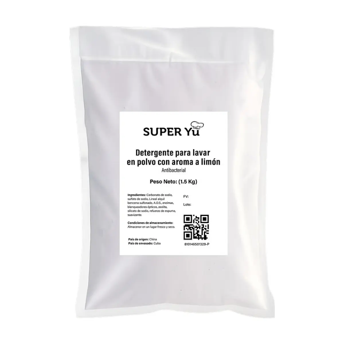 Detergente en polvo con aroma a limón Super Yu (3 x 1.5 kg / 3.3 lb) - Thumbnail 2