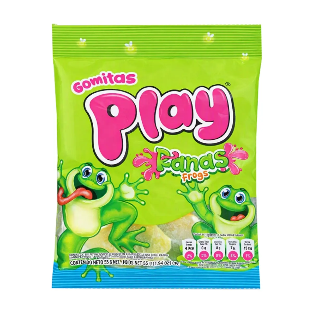 Gomitas con forma de rana Play (55 g / 1.94 oz)