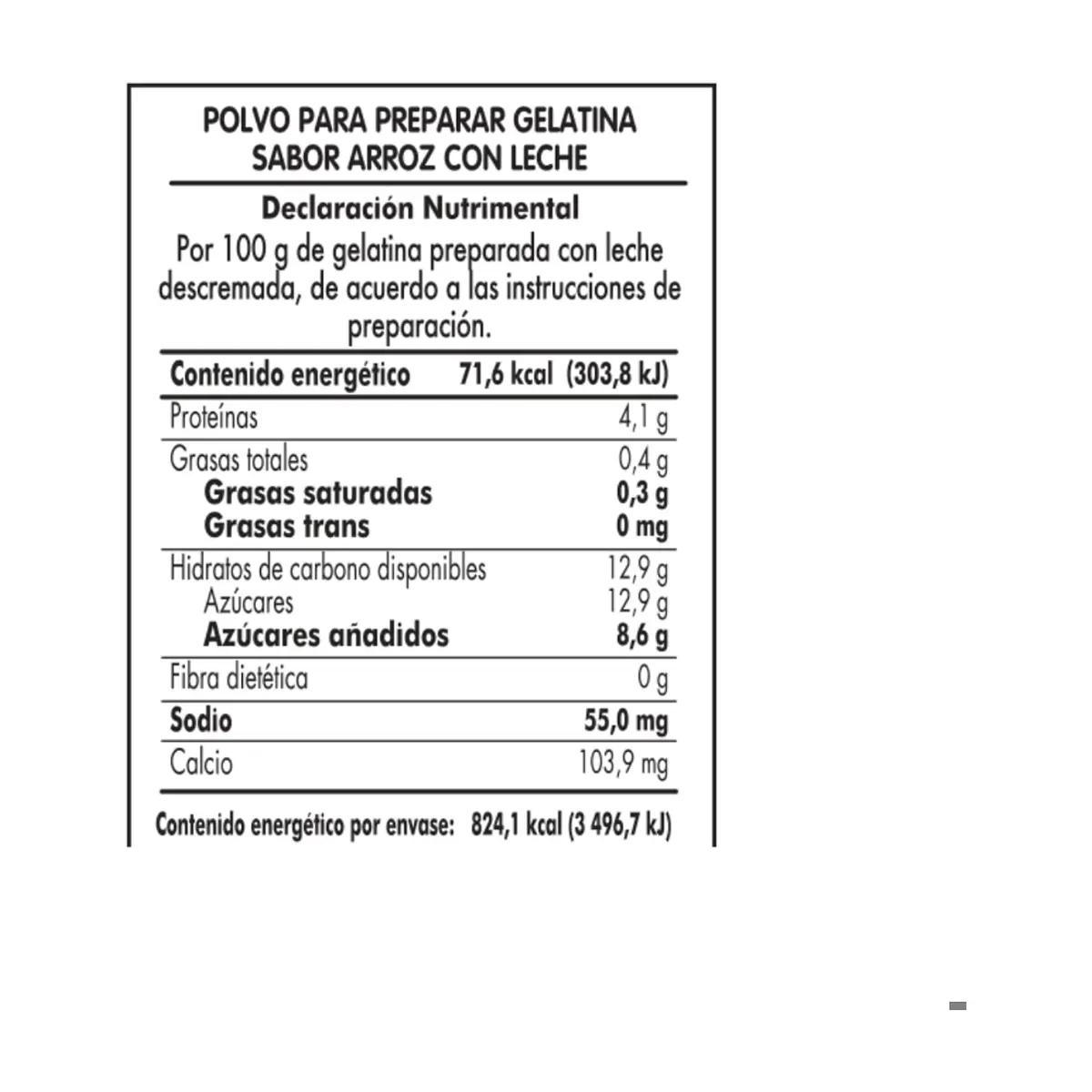 Gelatina de sabor arroz con leche D'Gari (120 g / 4.23 oz) - Thumbnail 4