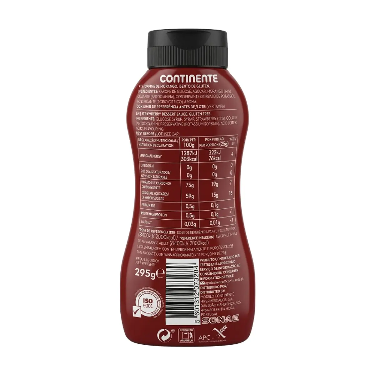 Cobertura para postres de fresa sin gluten Continente (295 g / 10.41 oz) - Thumbnail 2