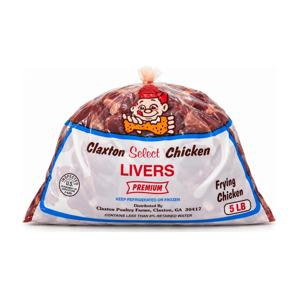 Hígado de pollo Claxton Select Chicken (2.27 kg / 5 lb)