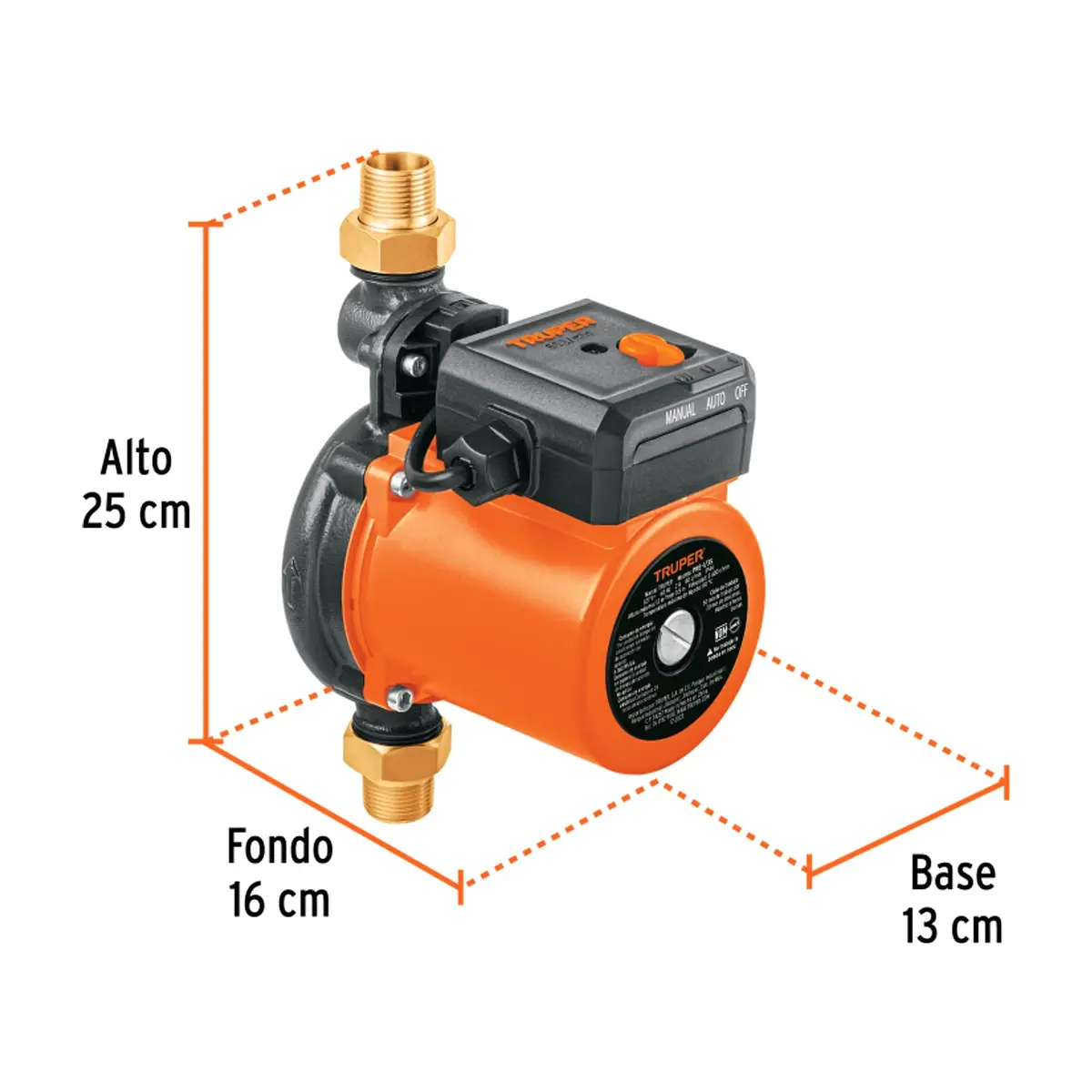Bomba presurizadora 1/3 HP Truper PRE-1/3S - Miniatura 3
