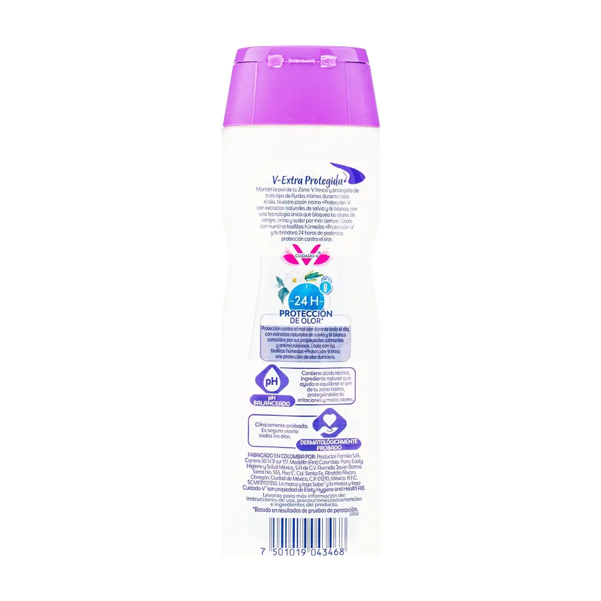 Jabón íntimo con extracto de salvia y té blanco protección-V Saba Diarios (200 ml) - Miniatura 2