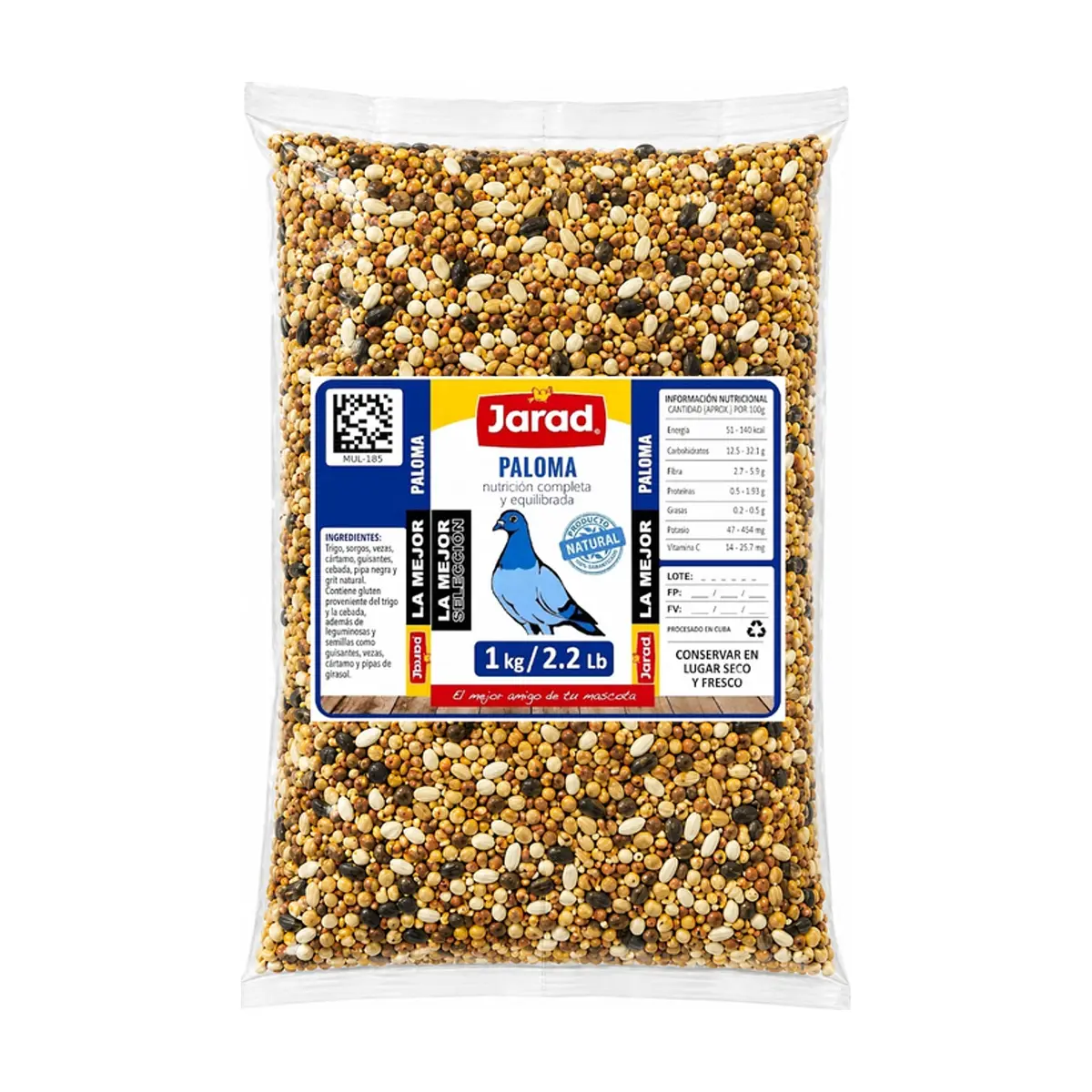 Pienso completo para paloma Jarad (1.0 kg / 2.2 lb)
