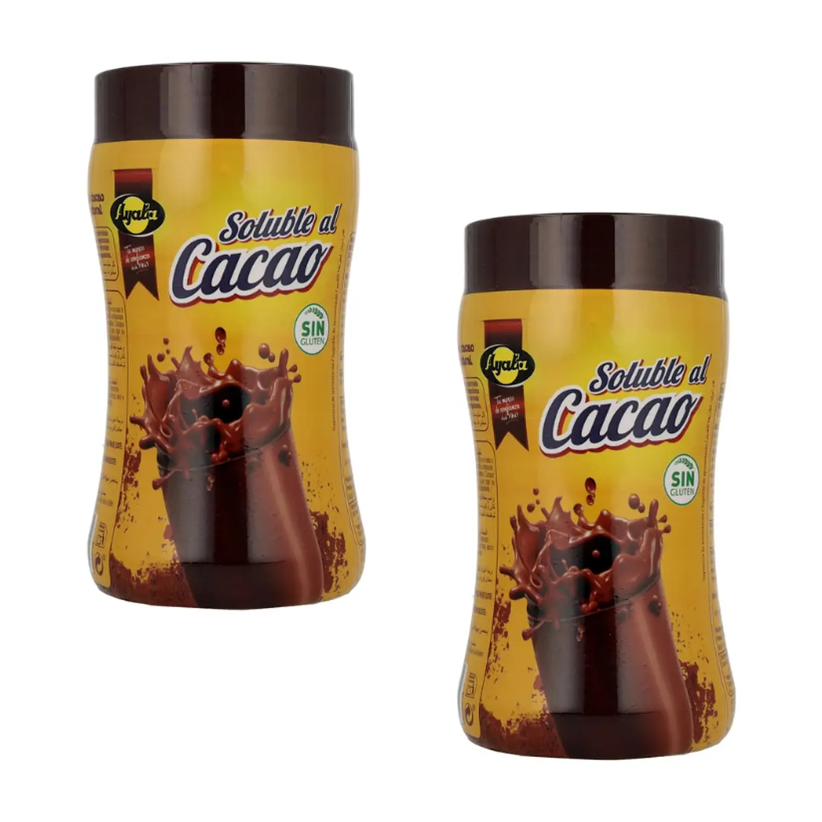 Cacao soluble desgrasado Ayala (2 x 500 g / 1.1 lb)