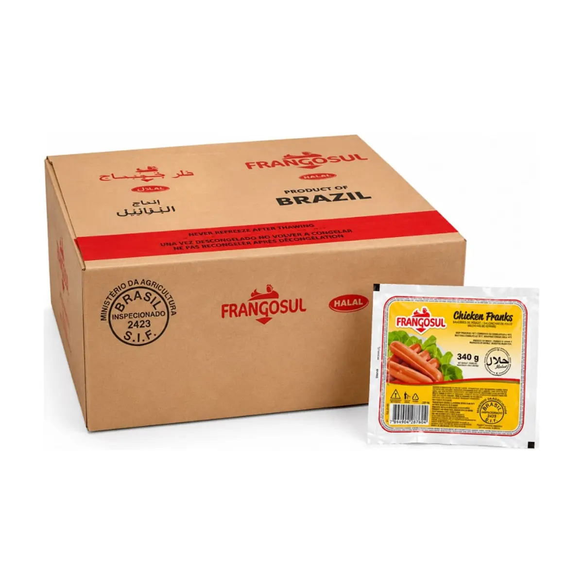 Salchicha de pollo Frangosul (24 x 340 g) - Miniatura 1