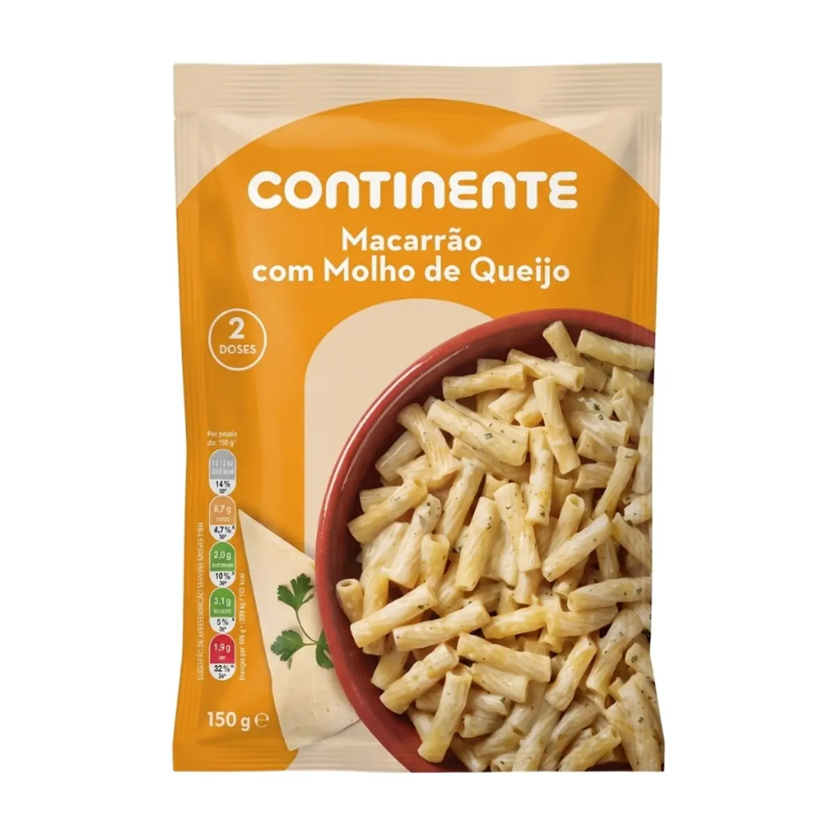 Pasta con salsa de queso Continente (150 g / 5.29 oz)