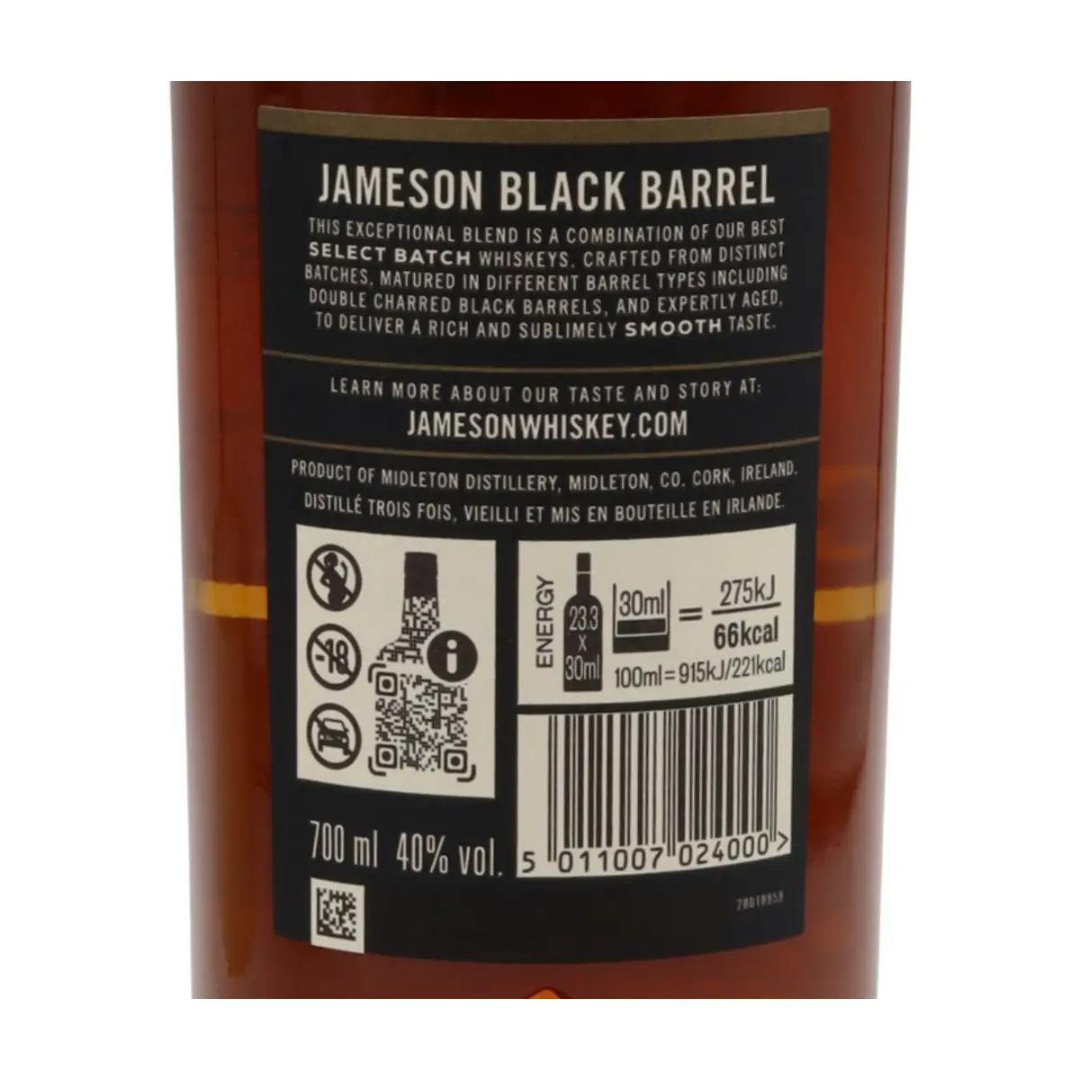 Whisky Black Barrel 40 % vol Jameson (700 ml) - Thumbnail 6