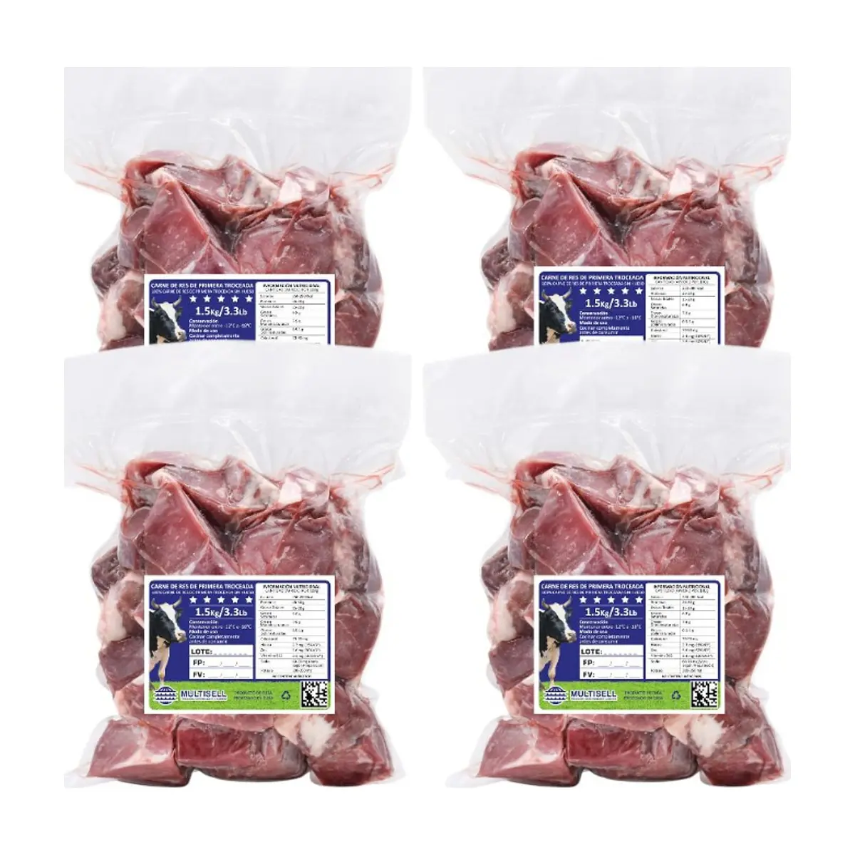 Carne de res de primera troceada Multisell (4 X 1.50 kg / 3.3 lb) - Miniatura 1