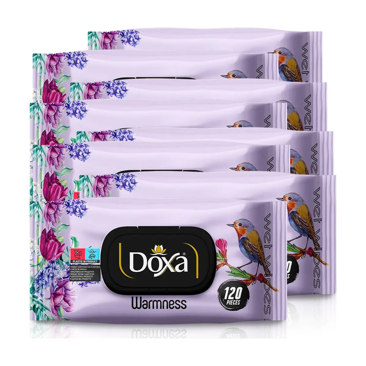 Toallitas húmedas con aroma cálido Doxa (8 x 120 U)