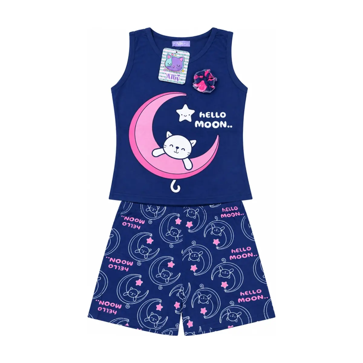 Juego de dormir azul oscuro para mujer de 2 piezas Alby (Talla S) - Imagen 1